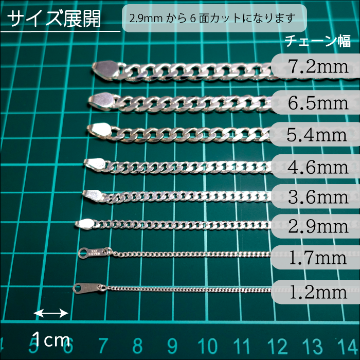 喜平チェーン6面カット 3.6mm