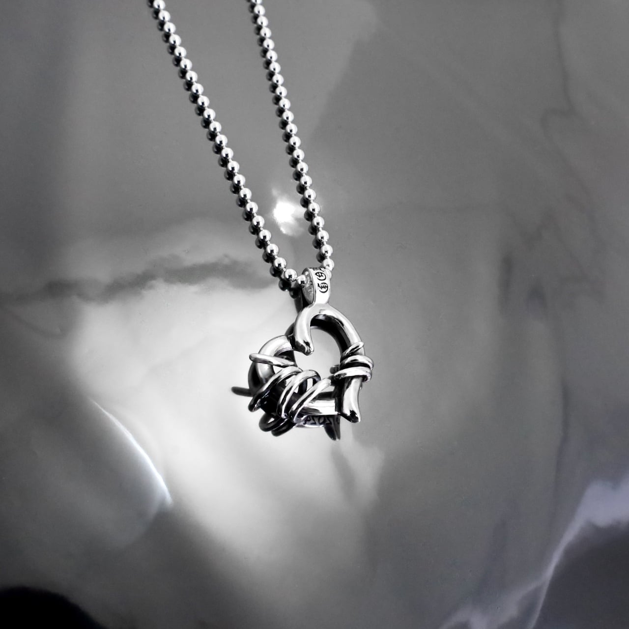 【GODSIZE ゴッドサイズ】 GS-675PD THORNY HEART PENDANT / ソーニーハートペンダント