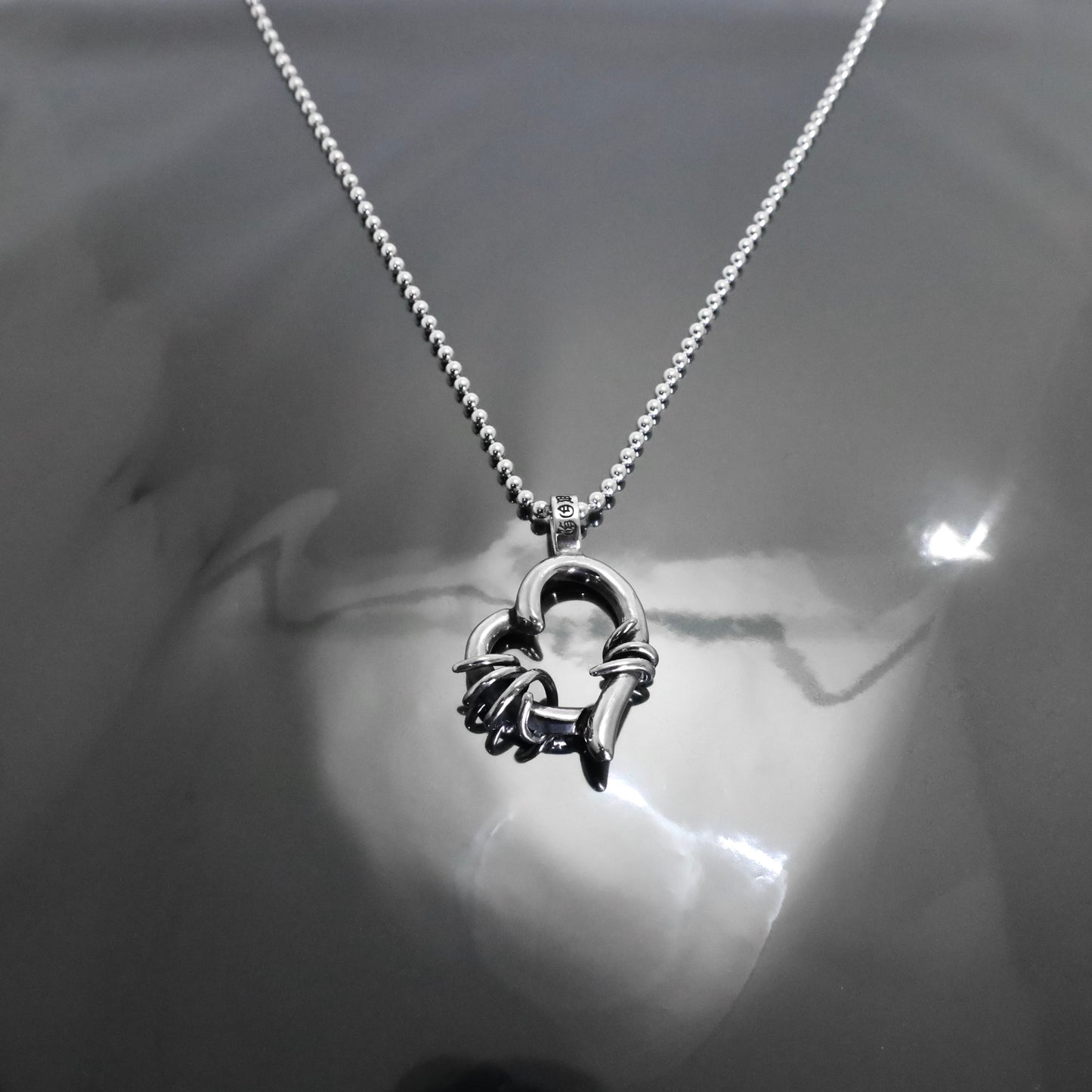 【GODSIZE ゴッドサイズ】 GS-676PD THORNY HEART [LARGE] PENDANT / ソーニーハート L ペンダント