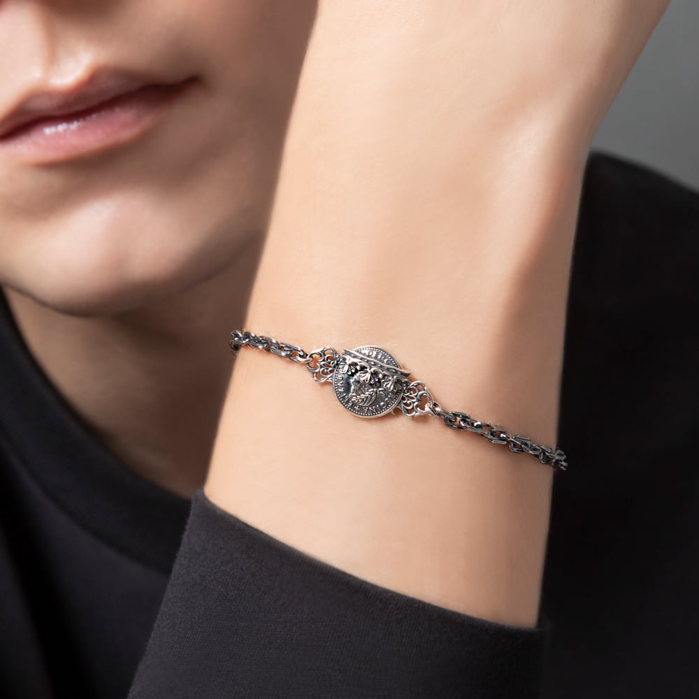 【Artemis Kings アルテミスキングス】AKB0033 幸せのクラウンコインブレスレット