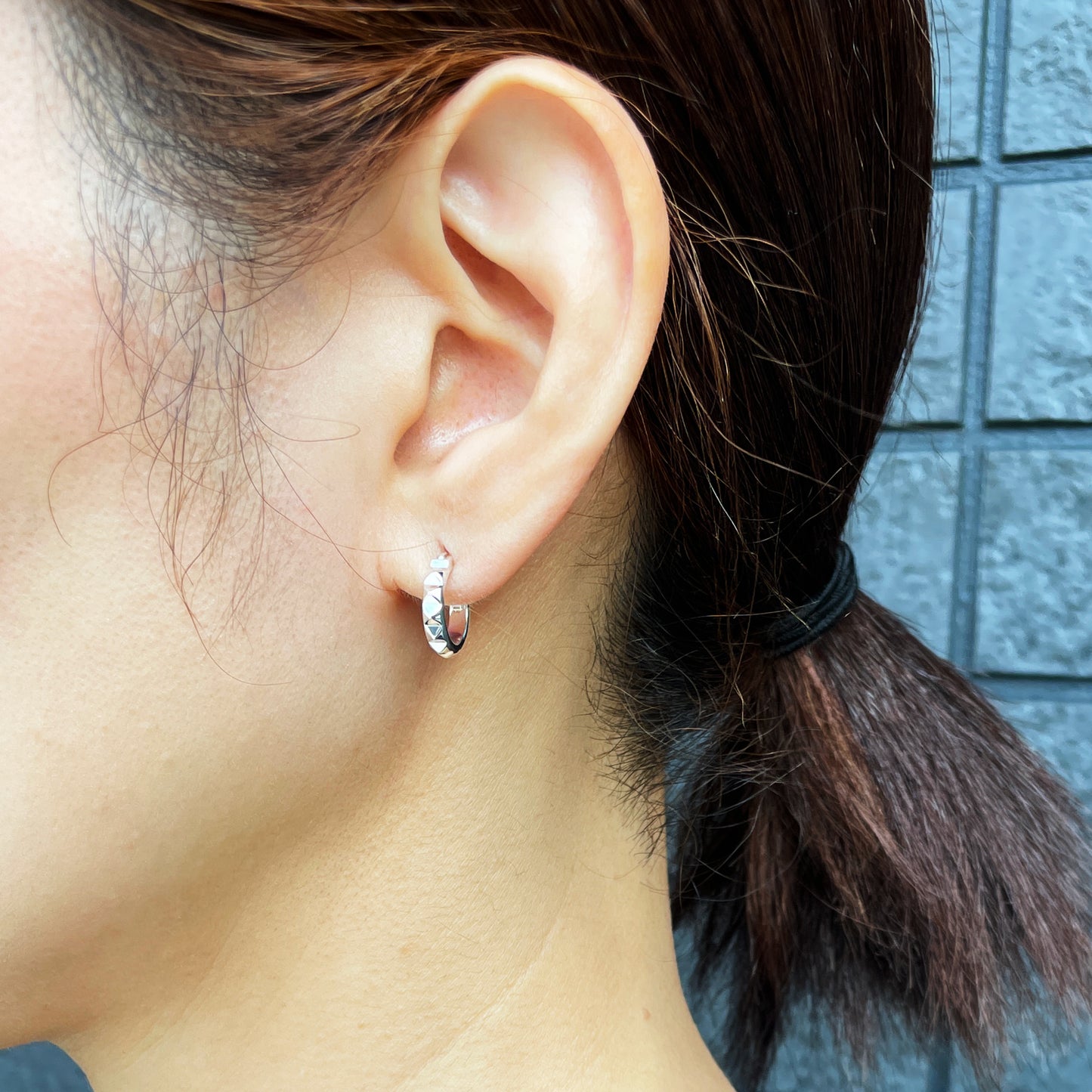 【GABLEO BRAGA/ガブレオ ブラガ】BE01003SV  Studs Design Hoop Earring