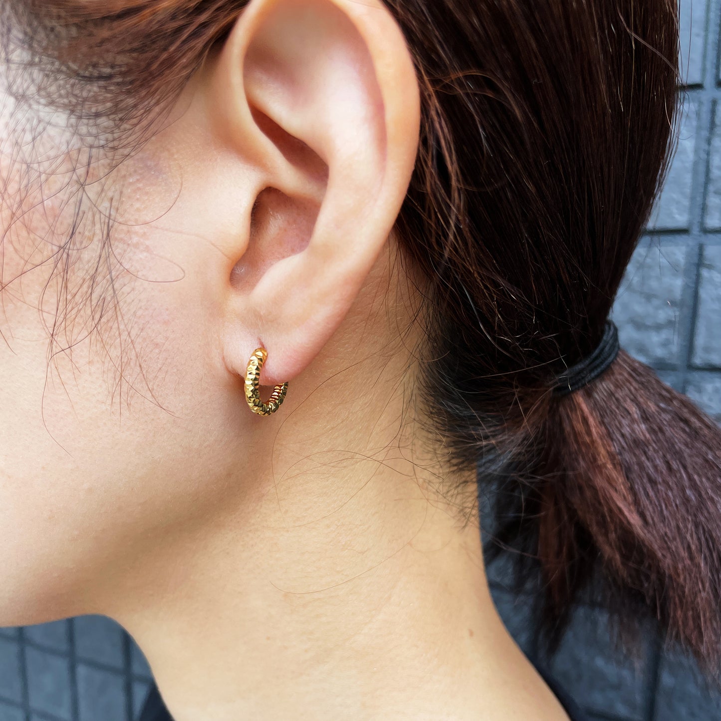 【GABLEO BRAGA/ガブレオ ブラガ】BE01007SS Jaggy Design Hoop Earring
