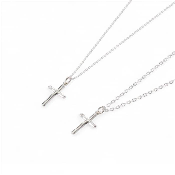 [GABLEO BRAGA] BN01003SV Rock Cross Necklace