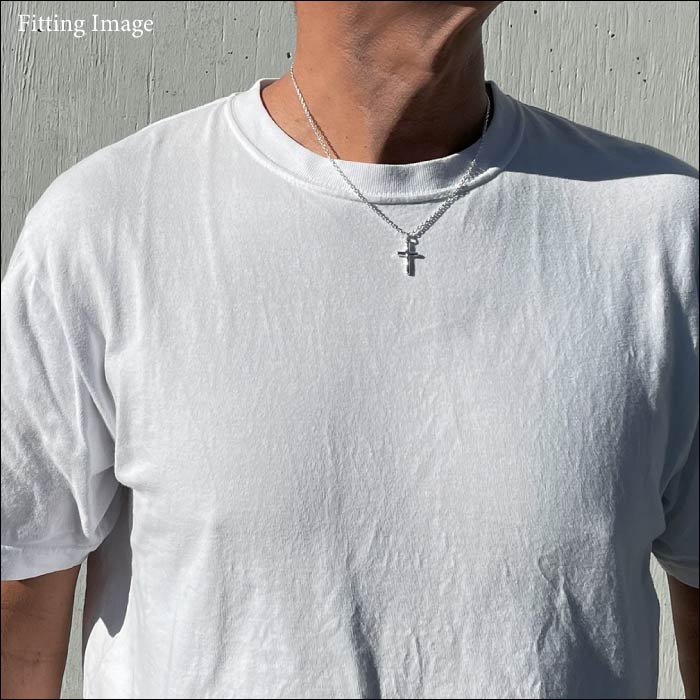 [GABLEO BRAGA] BN01003SV Rock Cross Necklace