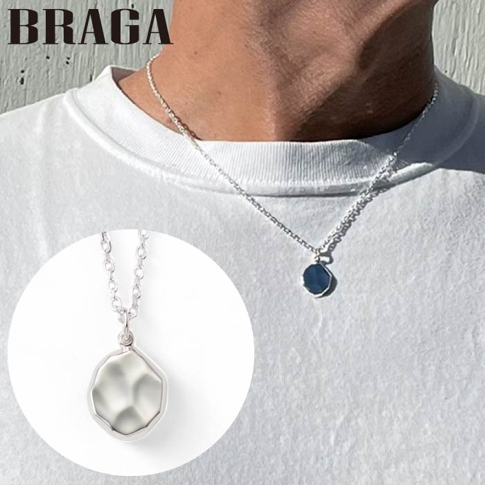 [GABLEO BRAGA] BN01001SV Rock Coin Necklace