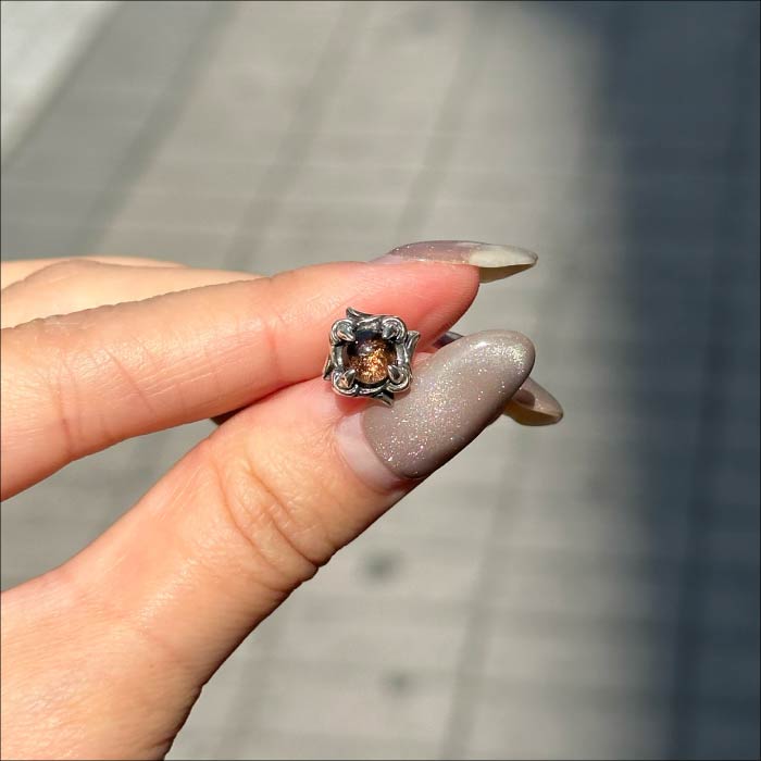 【Bizarre】SPJ022 Coyote Silver Earrings