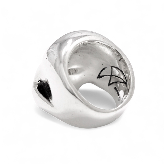 【CRAZY PIG DESIGNS クレイジーピッグデザインズ】NO.27 Large Evil Skull Ring ラージイーヴル(エビル) スカルリング