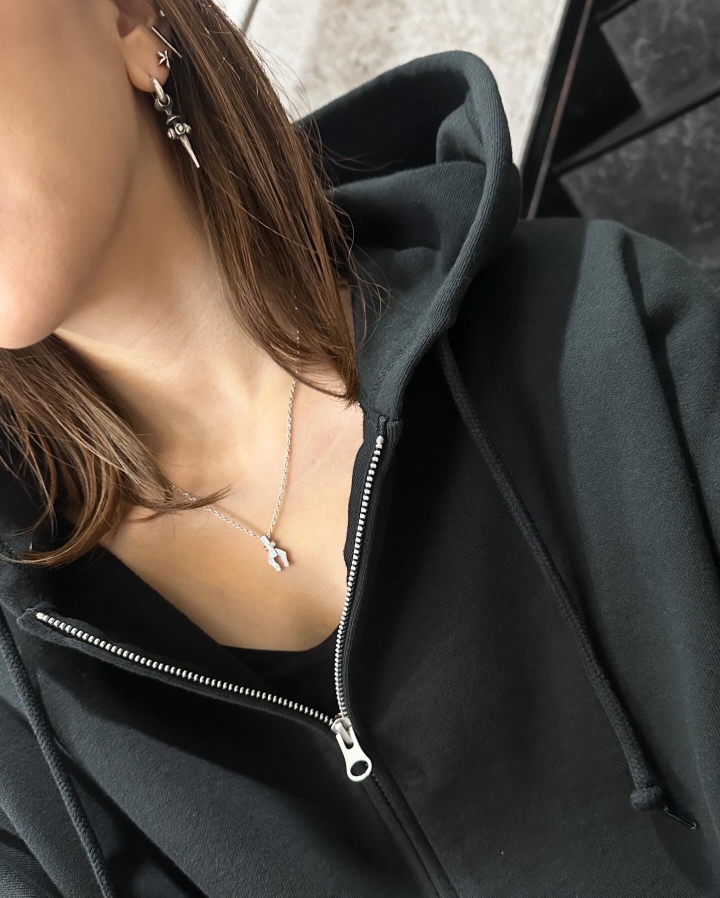 【King Limo キングリモ】KLCM39CZ：GRACE CHARM NECKLACE グレースチャームネックレス