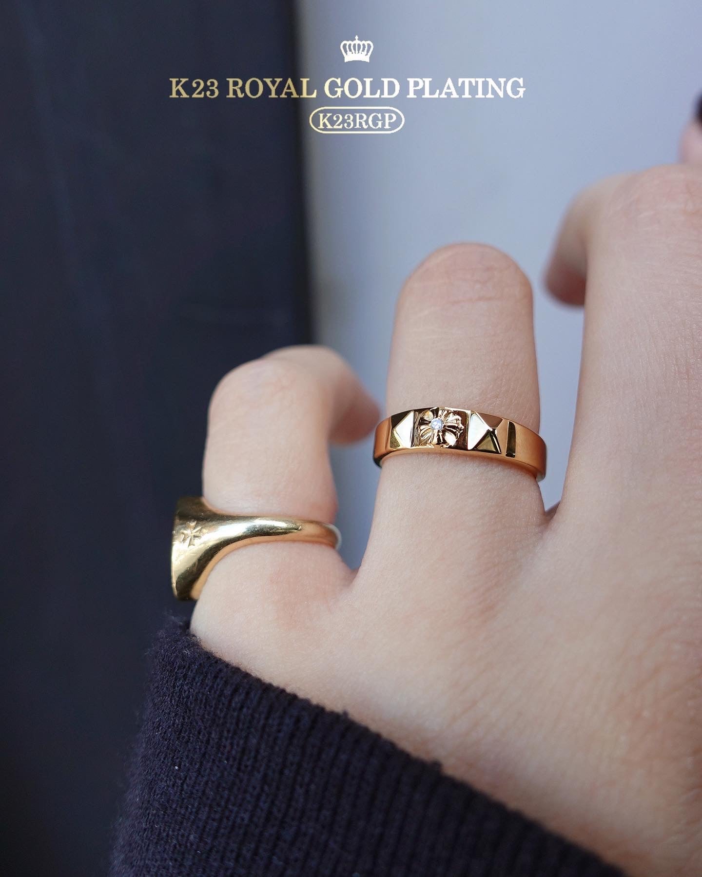 Royal Stag Zest ロイヤルスタッグゼスト】SR26-008 スタッズクロスリング w/Dia