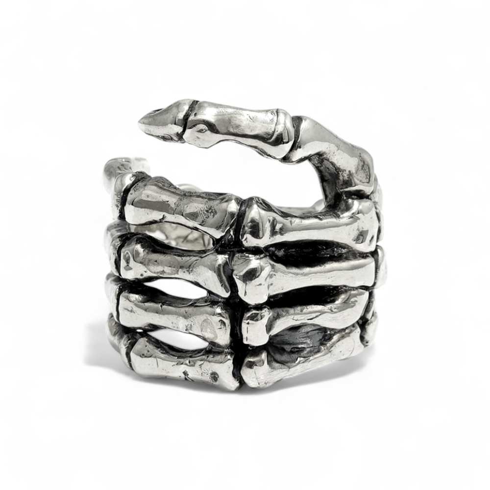 【CRAZY PIG DESIGNS クレイジーピッグデザインズ】NO.12 Bone Hand Ring ボーンハンドリング