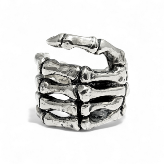 【CRAZY PIG DESIGNS クレイジーピッグデザインズ】NO.12 Bone Hand Ring ボーンハンドリング