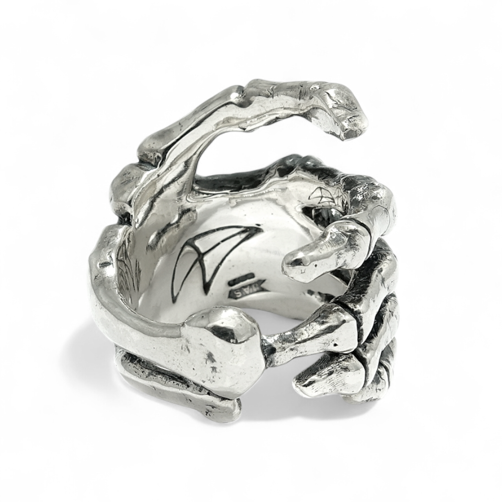 【CRAZY PIG DESIGNS クレイジーピッグデザインズ】NO.12 Bone Hand Ring ボーンハンドリング