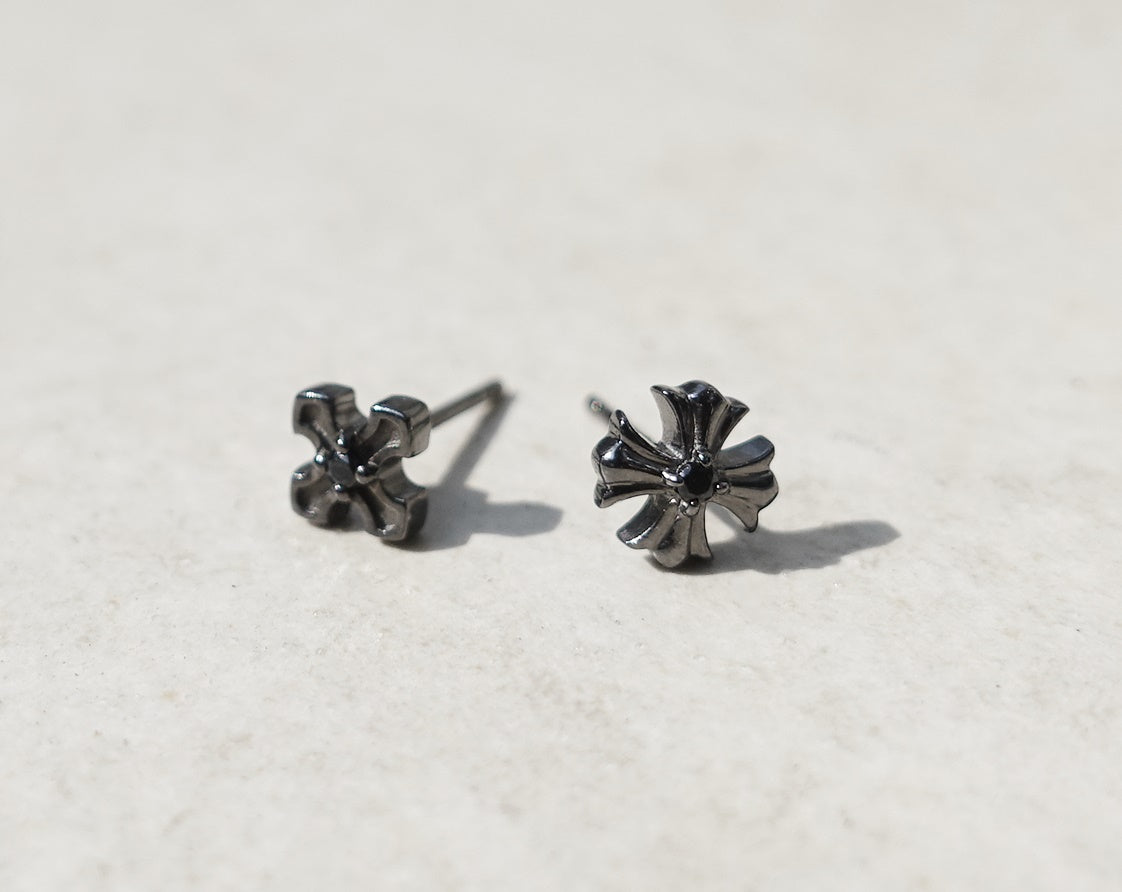 silver925 ピアス クロス シルバー925 クロスピアス フープピアス ドロップピアス 揺れる
