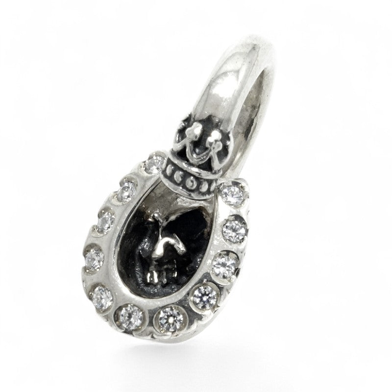 【GODSIZE ゴッドサイズ】GS601PD HORSESHOE CROWN Pendant w/DIA ホースシュークラウンペンダント  パヴェダイヤモンド