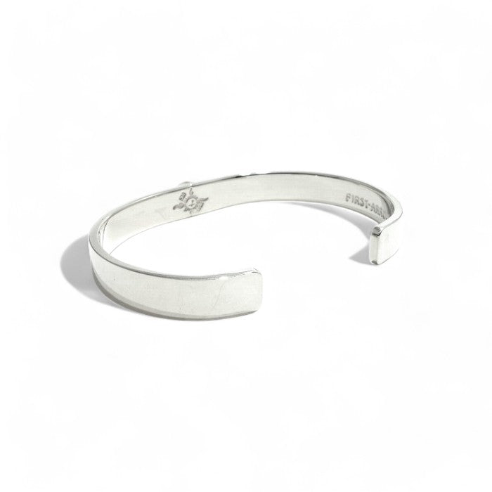 【FIRST ARROW’s ファーストアローズ】BR-009 K18付 平打8mm プレーンバングル