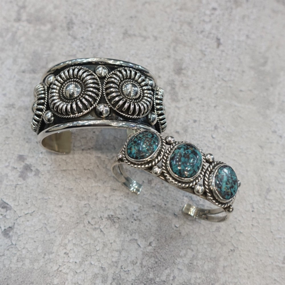 【NAVAJO INDIAN JEWELRY】Silver Bangle -JX123798