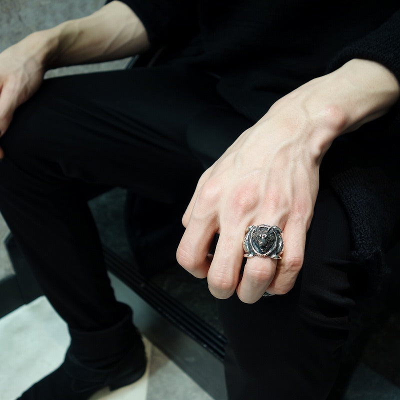【GODSIZE ゴッドサイズ】GS-201R WOLF RING ウルフリング