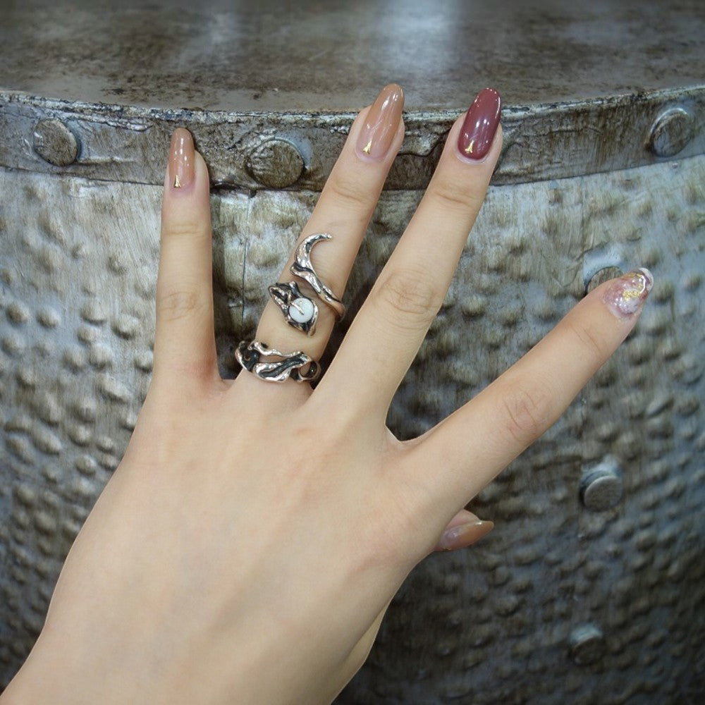 【TAUJAN タウジャン】Ring 292-03White Onyx オニキス