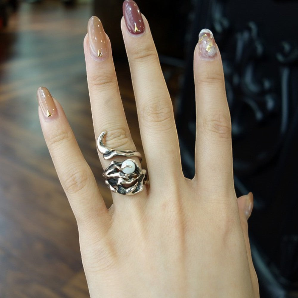 【TAUJAN タウジャン】Ring 292-03White Onyx オニキス