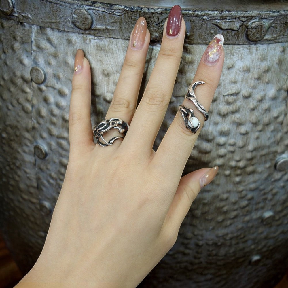 【TAUJAN タウジャン】Ring 292-03White Onyx オニキス