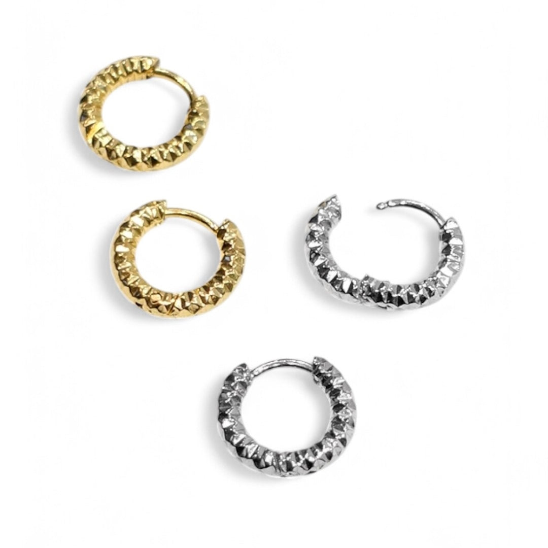 【GABLEO BRAGA/ガブレオ ブラガ】BE01007SS Jaggy Design Hoop Earring