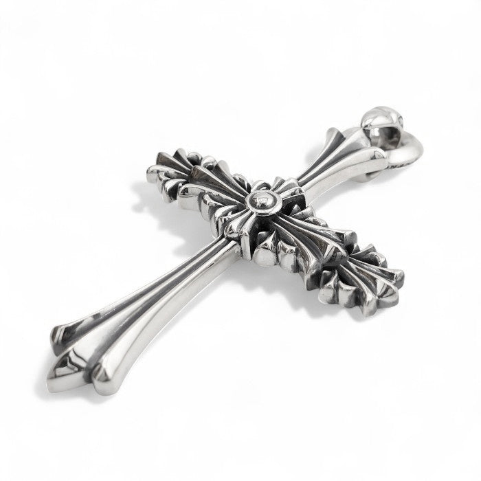 【LONE ONES ロンワンズ】MFP-0118-ID Chrome Cross Pendant with ID Ring