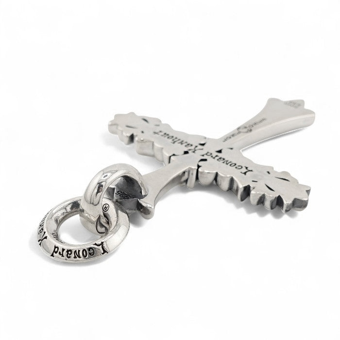 【LONE ONES ロンワンズ】MFP-0118-ID Chrome Cross Pendant with ID Ring