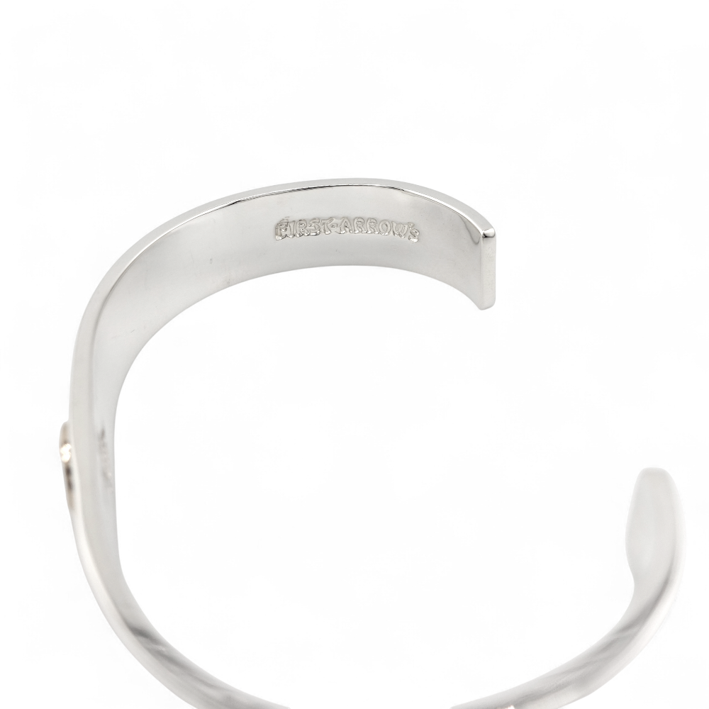 【FIRST ARROW’s ファーストアローズ】BR-001 K18付 平打12mm プレーンバングル