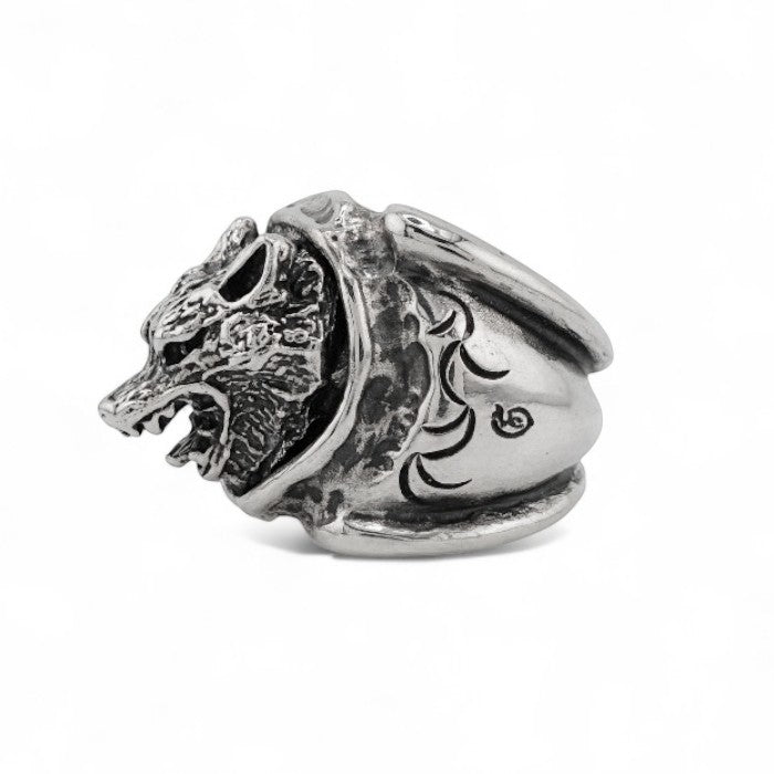【GODSIZE ゴッドサイズ】GS-201R WOLF RING ウルフリング