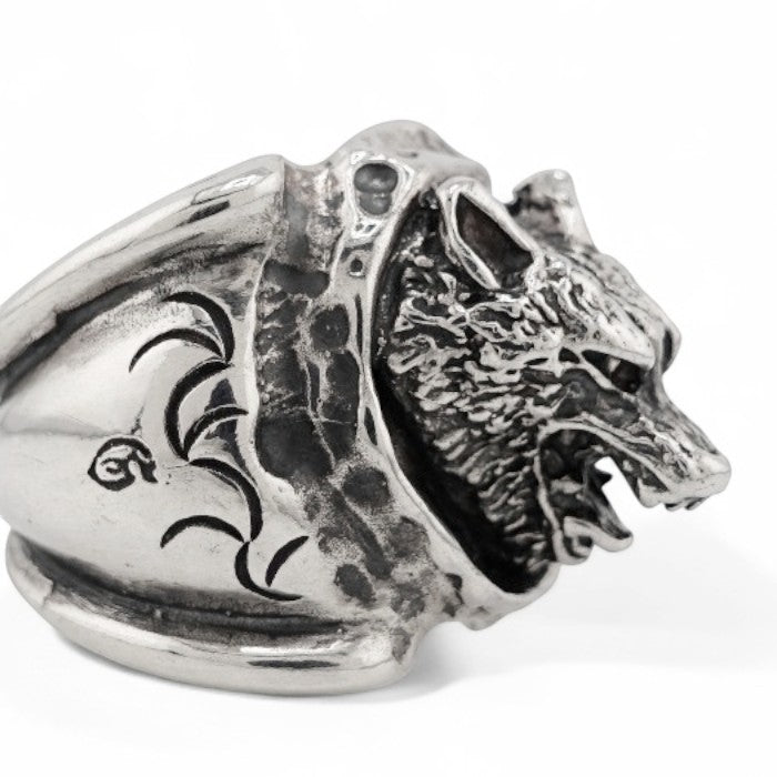 【GODSIZE ゴッドサイズ】GS-201R WOLF RING ウルフリング