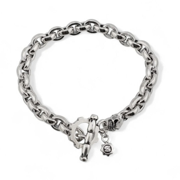 【STARLINGEAR スターリンギア】STB079 ラージプレーンリンク w/タイニースカルブレスレット