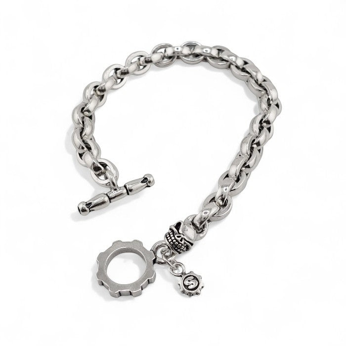 【STARLINGEAR スターリンギア】STB079 ラージプレーンリンク w/タイニースカルブレスレット