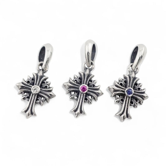 【Bastille バスティーユ】BHAP-058：petite louix croix w/Dia Ruby Sapphire プチルイクルワ