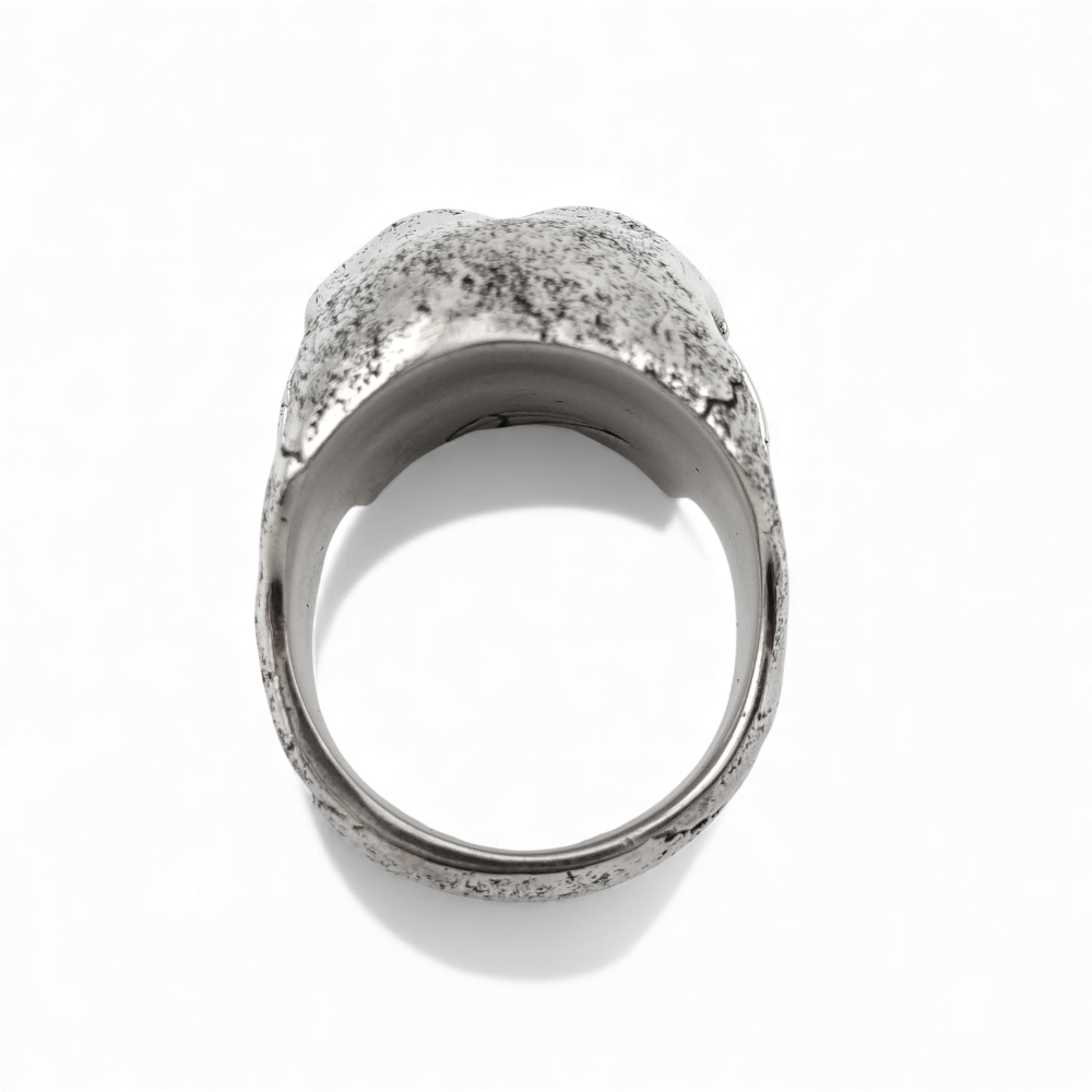 【CRAZY PIG DESIGNS クレイジーピッグデザインズ】NO.989 LIVE SKULL RING