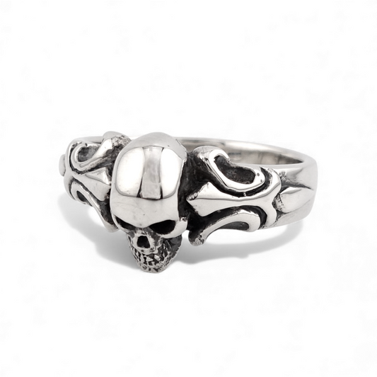 【CRAZY PIG DESIGNS クレイジーピッグデザインズ】NO.1017 ONE SKULL TUDOR RING
