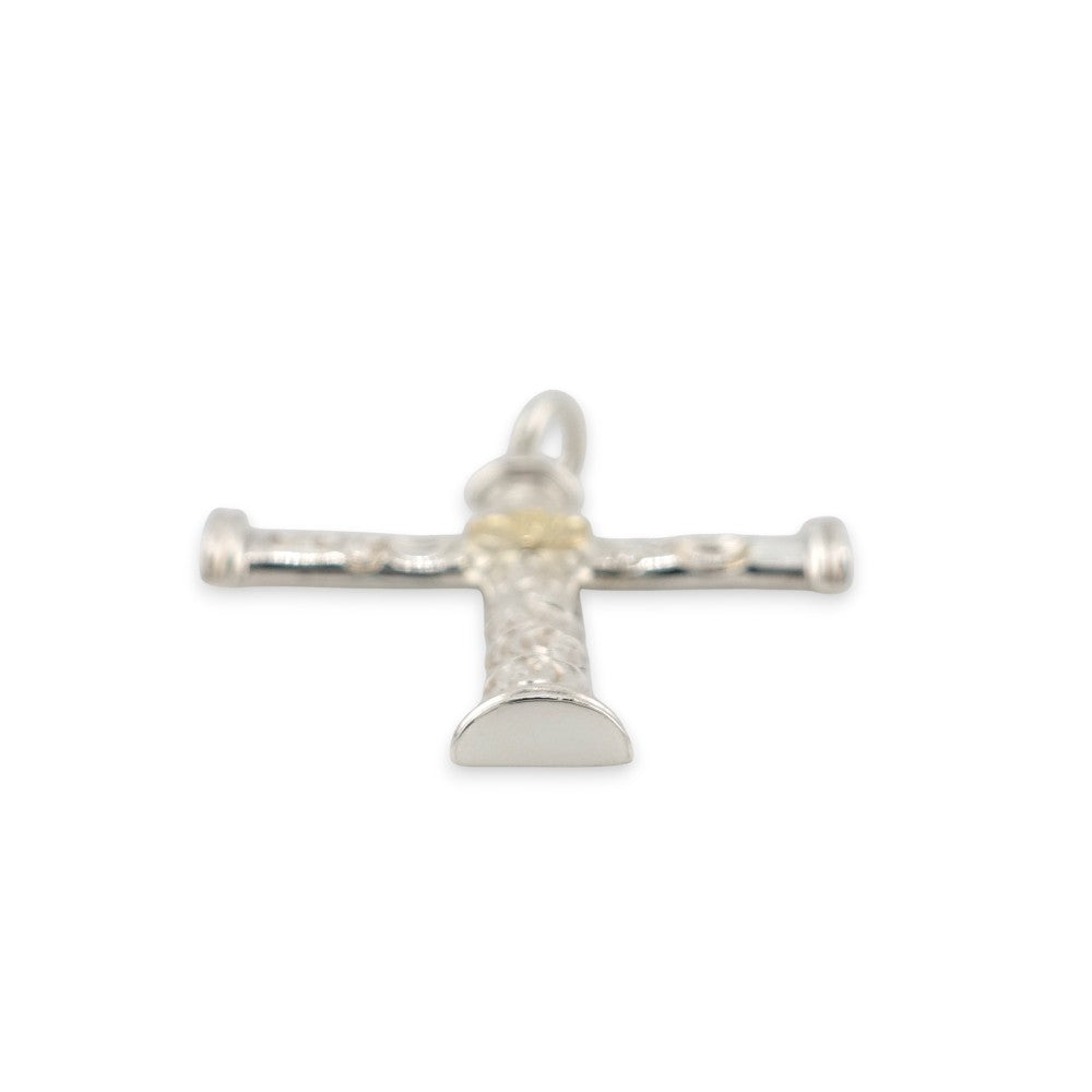 【FIRST ARROW’s ファーストアローズ】P-062 K18付 カラ草彫り甲丸クロス(L)