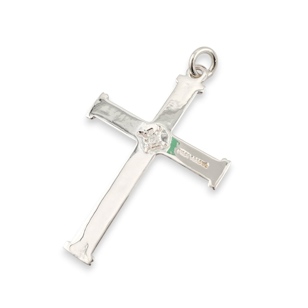 【FIRST ARROW’s ファーストアローズ】P-062 K18付 カラ草彫り甲丸クロス(L)