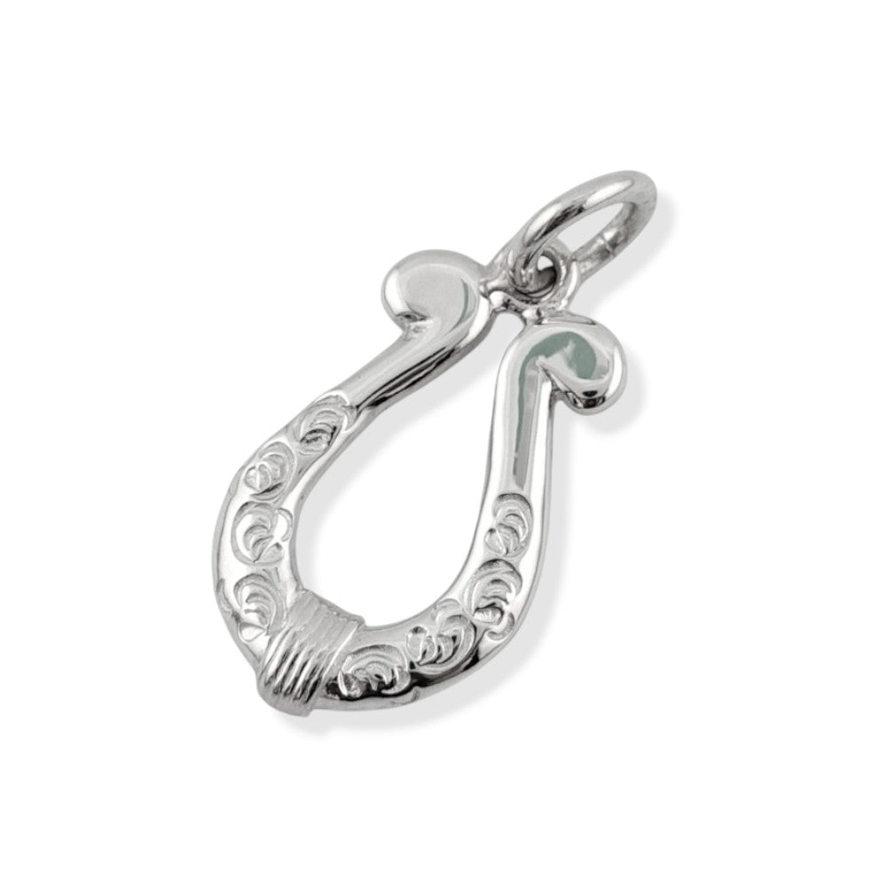 【FIRST ARROW’s ファーストアローズ】P-861 カラ草彫り Horseshoe Pendant(M)