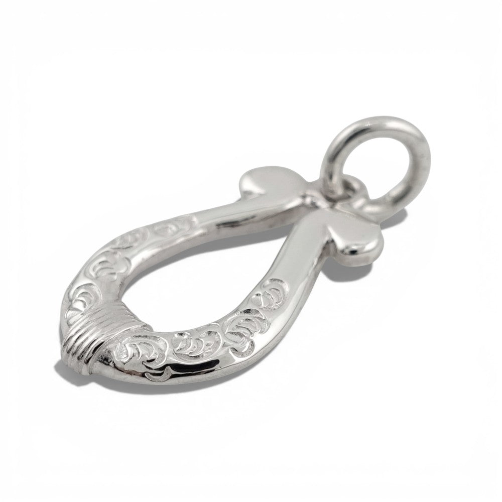 【FIRST ARROW’s ファーストアローズ】P-861 カラ草彫り Horseshoe Pendant(M)