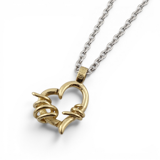 2026AW先行予約【GODSIZE ゴッドサイズ】 GS675PD BRASS THORNY HEART PENDANT/ 真鍮 ソーニーハートペンダント Medium