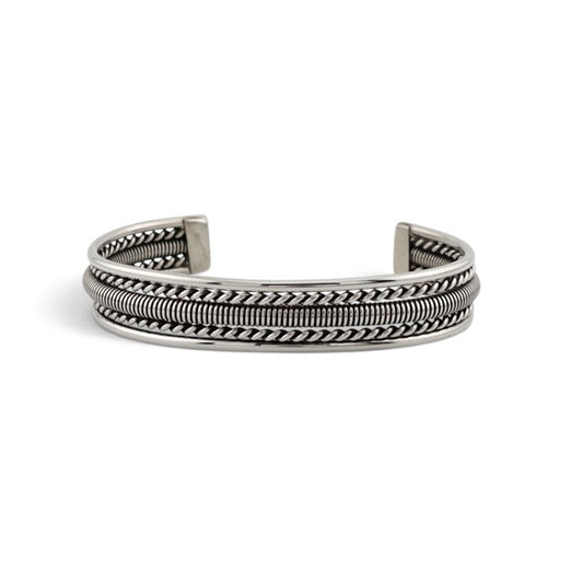 【NAVAJO INDIAN JEWELRY】Silver Bangle -NN20246