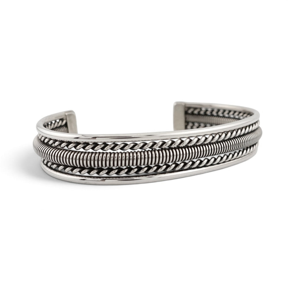 【NAVAJO INDIAN JEWELRY】Silver Bangle -NN20246