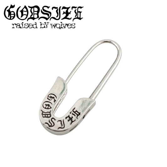 2026AW先行予約【GODSIZE ゴッドサイズ】GS-ER-010 GOTHIC CROSS ENGRAVED SAFETY PIN EARRING / ゴシッククロスセーフティピンピアス