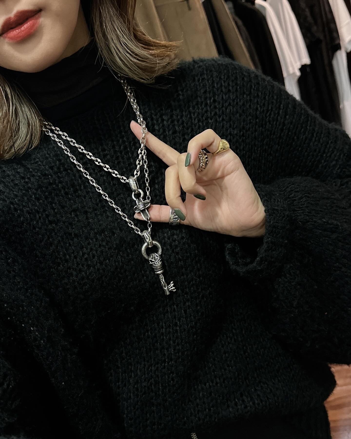 【STARLINGEAR スターリンギア】STP007 レーミングスケルトンキーペンダント w/フレイムリンク