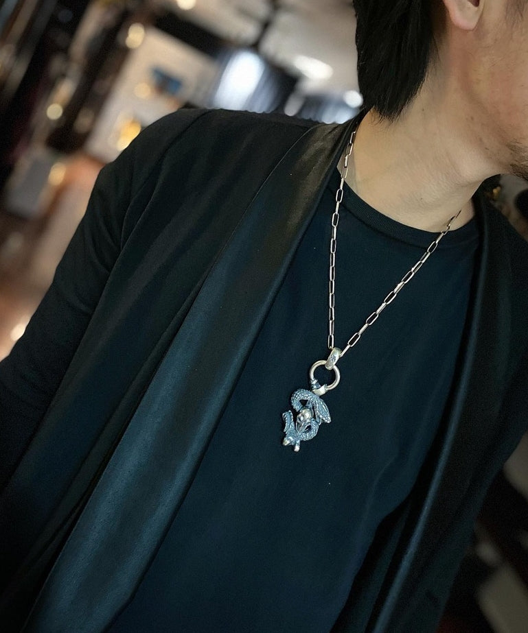 【Gaboratory】Skull on snake pendant/H.W.O option (Limited item)