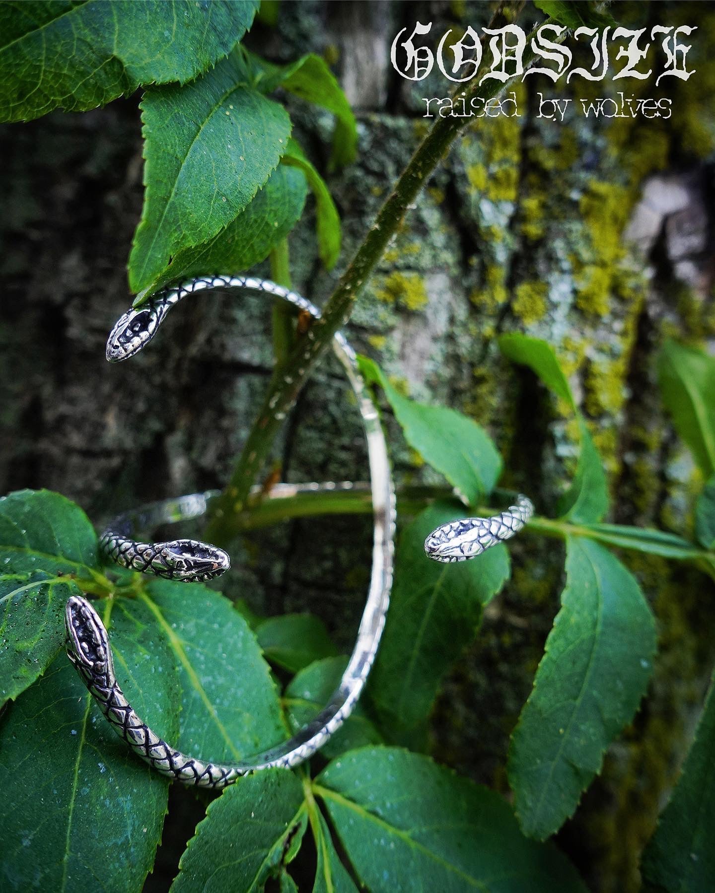 【GODSIZE ゴッドサイズ】GS-1310B TWO HEADED SNAKE BANGLE