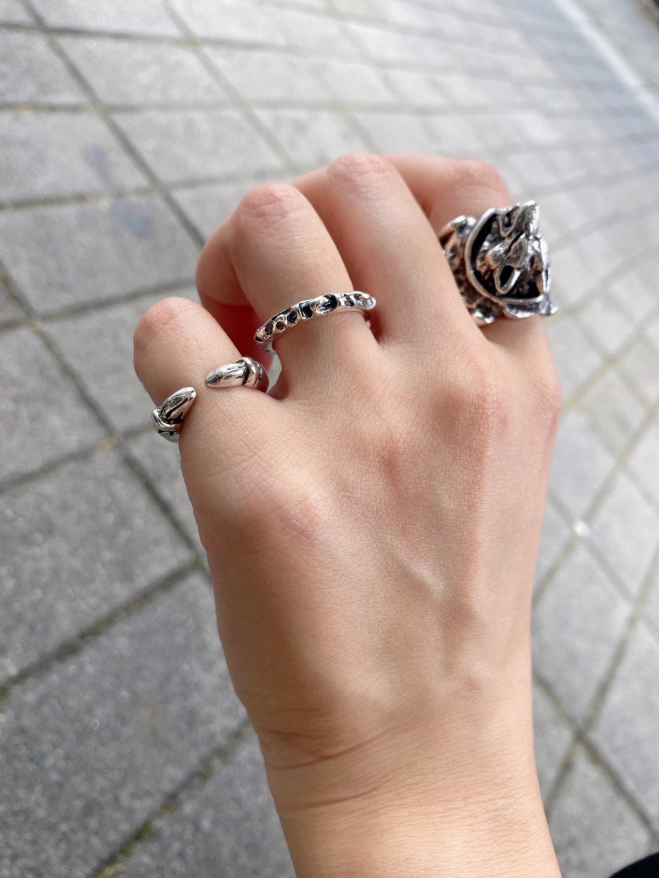【GODSIZE ゴッドサイズ】GS-211R TWIN CLAW RING ツインクロウ リング