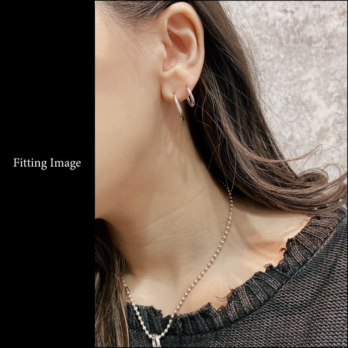 【GODSIZE ゴッドサイズ】 THIN HOOP with HEART/1.8mm