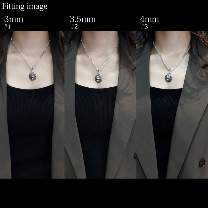 【GODSIZE ゴッドサイズ】GS-01-IDCN CHAIN NECKLACE #1(3mm)  ネックレスチェーン