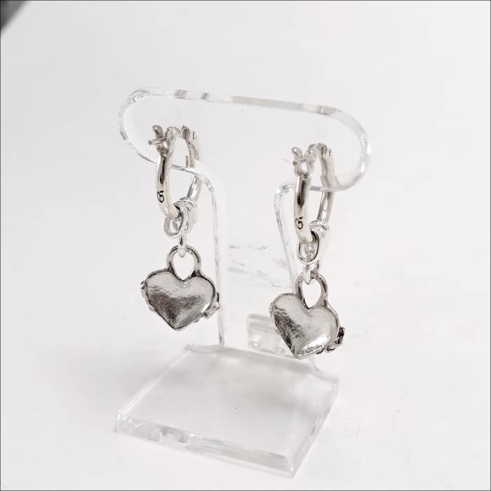 【GODSIZE ゴッドサイズ】 THIN HOOP with OVAL & HEART/1.8mm